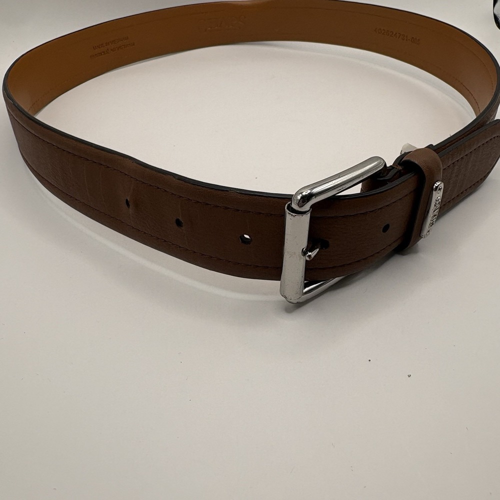 Chaps Mens Belt Genuine Leather Brown 30 Small Casual Jean Belt NWOT
